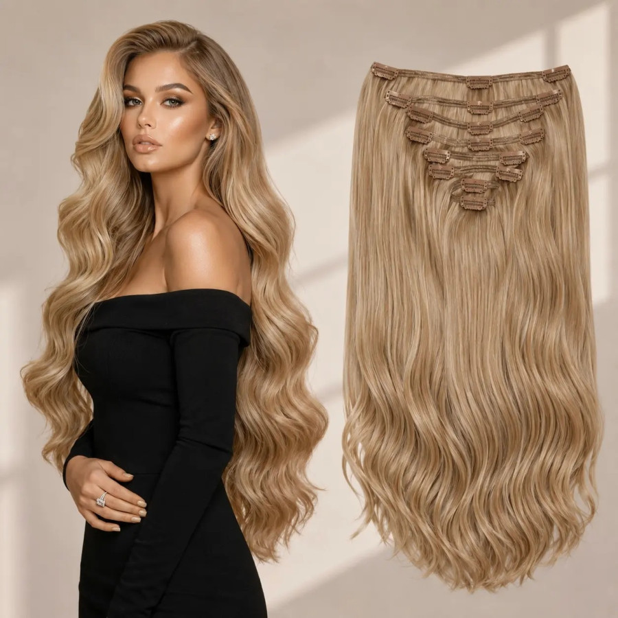 Clip-On White Platinum Blond Nisipiu Clip-On White Platinum Blond Nisipiu